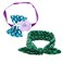 Fish Scale Headband, Mermaid Headband for Baby Rabbit Ear Hair Accessories 2 Pack TSFD19 (Blue Set)