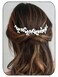 JONKY Pearl Bride Hair Vine Silver Rhinestone Hair Piece Crystal Wedding Headpieces Bridal Hair Accessories for Women