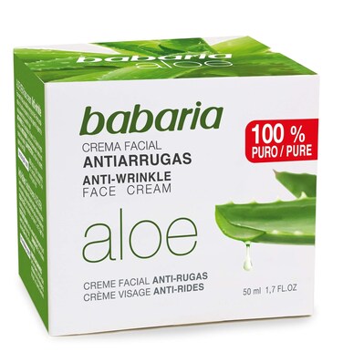 Babaria Natural Anti Wrinkle Face Cream Aloe Vera 50ml