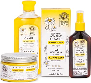 Camomila Intea Hair Lightener - 3-in-1 Kit Natural Blond Kit camomila &iacute;ntea - Trip Gift Bag INCLUDED