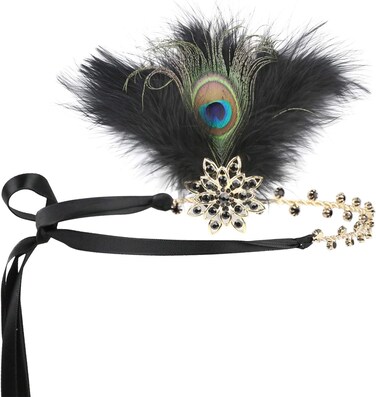 1920s Flapper Headband Roaring 20s Great Gatsby Headpiece for Women headpieces Headband