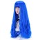 STYLER Long Blue Synthetic Wig with Bangs - Natural Long Wavy Cosplay Wigs for Women Halloween Christmas 30" (Blue)