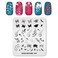 KADS Nail Art Template Nature Nail Stamping Plate Butterfly Dragonfly Fallen Leaves Image Nail Art DIY Manicure Tool (NA040)