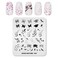 KADS Nail Art Template Nature Nail Stamping Plate Butterfly Dragonfly Fallen Leaves Image Nail Art DIY Manicure Tool (NA040)