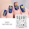 KADS Nail Art Template Nature Nail Stamping Plate Butterfly Dragonfly Fallen Leaves Image Nail Art DIY Manicure Tool (NA040)