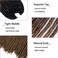 18 Inch Goddess Faux Locs Straight Gypsy Locs Crochet Hair 3 Tone Ombre Crochet Braids Dreadlocks Pre-Looped Synthetic Hair Extensions 18 Strands/Pack 1(Pack of 6, T1B/30/27)