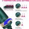 Hair Dryer Brush, 3 in 1 Interchangerable Hair Dryer &amp; Volumizer, Ceramic Negative Ion Curling Dryer Styler Brush with 3 Brush Heads (Green)