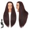 Mannequin Head 26"-28" Training Head Synthetic Fiber Cosmetology Doll Head Styling Head Hair Braiding Head Hairdresser Training Model Practice Head Hair Mannequin With Free Clamp 7E6606LB0420
