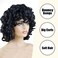 Short Curly Wig for Black Women, 14 Inches, Synthetic Hair, Lightweight, Easy to Style, Natural Looking