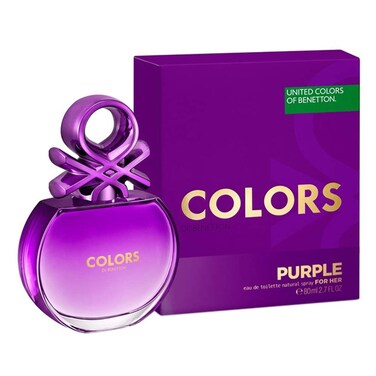 United Colors of Benetton Purple Eau de Toilette Spray for Women, 2.7 Ounce