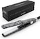 CORIOLISS C Trip Mini   Hair Straighteners for Women   Titanium  Flat Iron   Professional with Temperature Control (Zebra Silver)