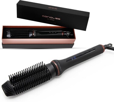 Corioliss Electric Hair Straightening Brush Hot Brush Antifrizz Temperature Control 80&ordm; to 210&ordm; Ionic Ceramic Automatic Switch Off