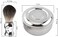 Men's Shaving Brush Set, Professional Men Shaving Tool Kit Alloy Shaving Soap Mug Bowl with Lid + Silver Handle Faux Hair Brush Men Shave Tool Kit
