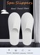 24 Pairs Spa Slippers,Closed Toe Disposable Slippers,Non-Slip Slippers Fit Size for Men and Women for Hotel Home Guest Used,White