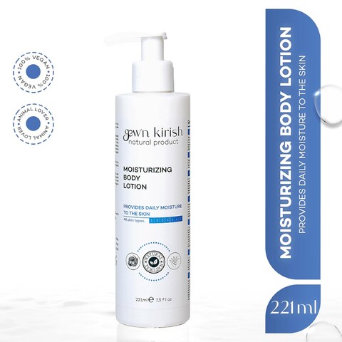 Gew&#39;n Kirish Moisturizing Body Lotion - Daily Moisture for All Skin Types, Natural Ingredients, Skin Barrier Protection, 7.5 fl oz