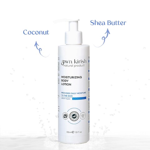 Gew&#39;n Kirish Moisturizing Body Lotion - Daily Moisture for All Skin Types, Natural Ingredients, Skin Barrier Protection, 7.5 fl oz