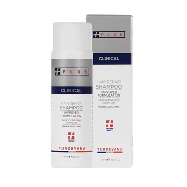 Turkeyana Plus Clinical Hair Repair Shampoo - Growth, Anti-Thinning, Regrowth, Vegan Formula, Adults   Biotin, Keratin, Sodium DNA &amp; Plant Stem Cells, 8 oz