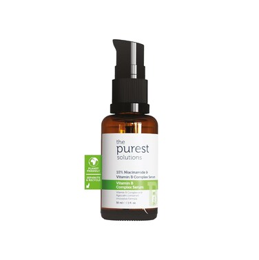 The Purest Solutions Vitamin B Complex Serum (Niacinamide 10% + Vitamin B Complex) - Anti-Sensitization, Anti-Redness, Restorative - Vegan   Cruelty Free   Eco Friendly (1 fl. oz)