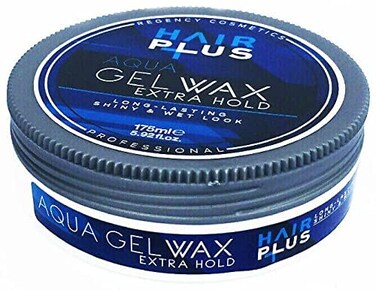 Hair Plus Aqua Gel Wax   Water based   Extra Hold   Shiny, Wet look   175 ml