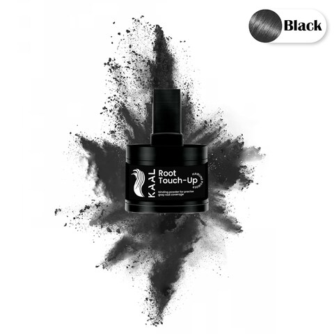 KAAL Hairline Powder: Concealer for Hair Loss, Root Touch Up, Hair Toppers, Eyebrow &amp; Beard Filler, Hair Fibers for Thinning Hair (Black)