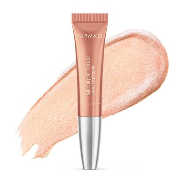 FARMASi Midnight Touch Highlighter, iquid Blush Lightweight Cheek Color for a Flushed, high-impact Shimmer with Soft Cushion applicator (Highlighter)
