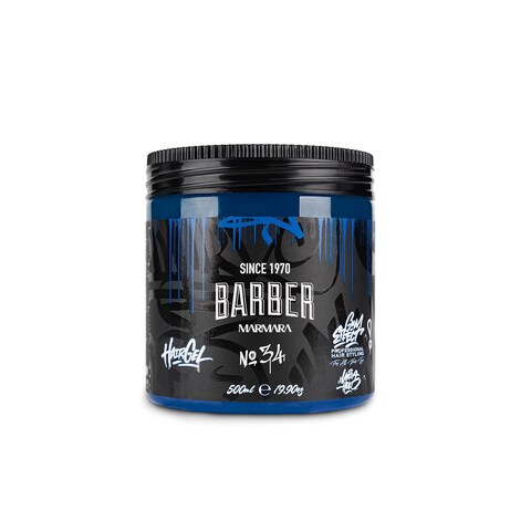BARBER MARMARA No.33 Hair Styling Gel 500 ml &ndash; Men&#39;s Hair Gel &ndash; Strong Hold &ndash; No Gluing and No Residue &ndash; Alcohol Free &ndash; Fresh Fragrance &ndash; Hair Gel &ndash; Wet Hair Look &ndash; Rubber Effect