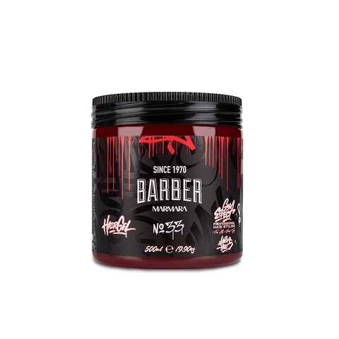 BARBER MARMARA No.33 Hair Styling Gel 500 ml &ndash; Men&#39;s Hair Gel &ndash; Strong Hold &ndash; No Gluing and No Residue &ndash; Alcohol Free &ndash; Fresh Fragrance &ndash; Hair Gel &ndash; Wet Hair Look &ndash; Rubber Effect