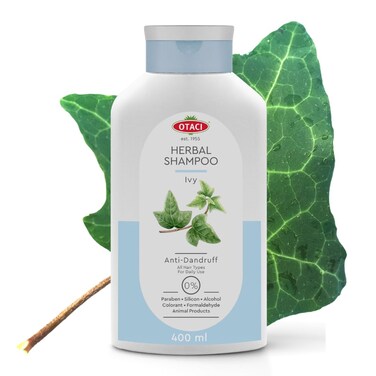 OTACI Herbal Shampoo with Ivy for All Hair Types, Everyday Use, No Paraben, No Silicon, No Alcohol, No Formaldehyde, Vegan &amp; Cruelty Free Shampoo 13.5 Fl Oz