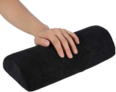 Hand Cushion,Nail Art Soft Sponge Pillow - Nail Art Table Mat Holder Pad, Salon Hand Rest Cushion,Detachable Washable Arm Rest Holder,Manicure Makeup Cosmetic Tools (Black)