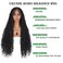 Boho Knotless Braided Wigs for Black Women Bohemian Box Braided Wigs With Baby Hair Synthetic Boho Braid Lace Front Wig Natural Black(Natural Black, 13x6 Boho Braided Wig 36 Inch)
