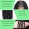 Boho Knotless Braided Wigs for Black Women Bohemian Box Braided Wigs With Baby Hair Synthetic Boho Braid Lace Front Wig Natural Black(Natural Black, 13x6 Boho Braided Wig 36 Inch)