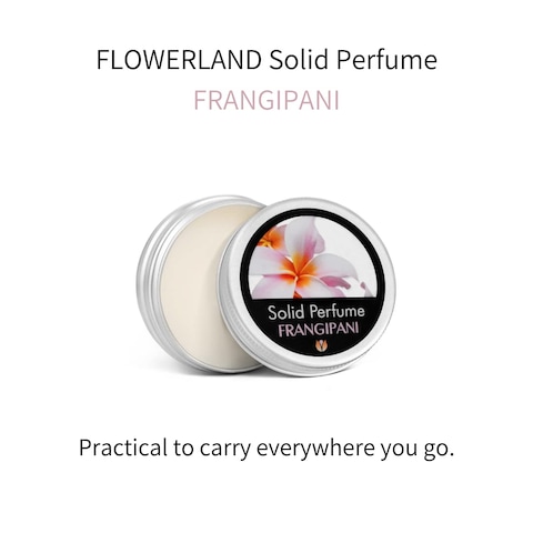 Flowerland Solid Perfume - Portable Pocket Balm Perfume Perfect for Travel Use - Natural Fragrance Parfum for Men and Women - Natural &amp; Vegan - Frangipani (30ml)