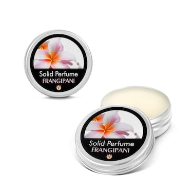Flowerland Solid Perfume - Portable Pocket Balm Perfume Perfect for Travel Use - Natural Fragrance Parfum for Men and Women - Natural &amp; Vegan - Frangipani (30ml)