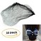 20" Lot of Hairnets Invisible Elastic Edge 7MM Mesh 50cm Reusable Hair Nets (Black 10pcs)