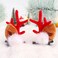 Christmas Headband Reindeer Antlers Xmas Hair Clip Ball Flower Ring Antlers Hair Pin Bell Elk Deer Animal Horns Headpiece Deer Horn Ear and Berries Hairpin Christmas Hair Accessory for Women