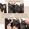 Gangel Ponytail Hair Extension Straight Pony Tails Wrap Around Hairpiece Claw Synbthetic Clip in Long Hair Extensions Magic Drawstring Pony Tail Hair Wraps(1 pc) (Wine Red Burg)