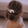 EASEDAILY Crystal Bridal Hair Pins Silver Flower Wedding Hair Pieces Leaf Hair Accessories for Brides and Women