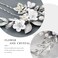 EASEDAILY Crystal Bridal Hair Pins Silver Flower Wedding Hair Pieces Leaf Hair Accessories for Brides and Women
