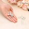Unsutuo Bride Wedding Hair Pins Silver Crystal Bridal Hair Accessories Pearl Flower Hair Pieces for Women and Girls(Pack of 2) (Silver)