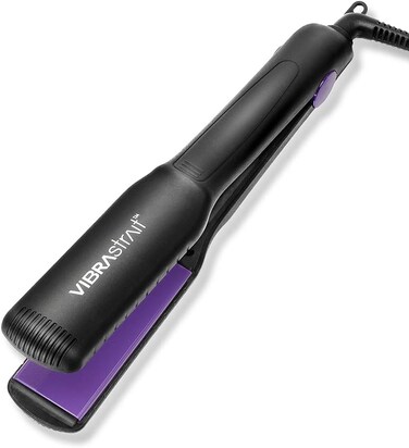 Essential Vibrating Ceramic Tourmaline Ionic Flat Iron, 1.5-inch - Fast, Frizz-Free Ceramic Hair Straightener with Easy, Gentle Glide for Waves, Curls, Smooth Hair