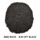 Afro Curl Toupee for Black Men Human Hair System Replacement African American Mens Hairpiece 10X8 All Injected Poly Skin Pu Kinky Curly Wigs for Men Afro Wavy 8mm #1B Off Black/Natural Black Color