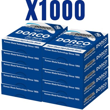 Dorco Single Edge Razor Blades 1000 ct (10 boxes of 100 blades)