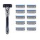 DORCO Pace7 7-Blades Razor Handle + Cartridges 11 with Case