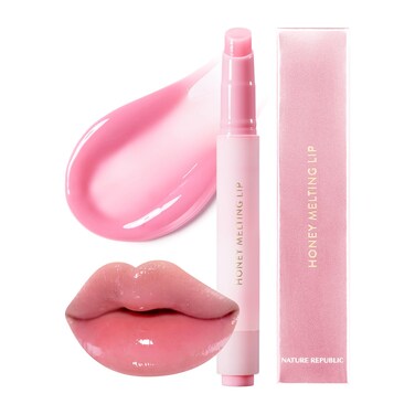 Nature Republic HONEY MELTING LIP PLUMPING (11 PINK) SOFT LIP STICK, Tint &amp; Plump,Lip Gloss,glossy, lip balm, lip crayon, lip volumizer, lip plumper, korean make up
