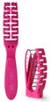 Compact Folding Hair Brush with Mirror - Detangling Comb for Adults &amp; Kids, Portable for Travel &amp; Storage, Wet &amp; Dry Hair