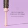 Wavy Thermal Brush(1.3 Inch), Cut Drying Time,Self-Standing Round Quick Styling Brush, Great Blowout, Ceramic Coated/Ionic Thermal Barrel,Blowout Volume, Wave Styler