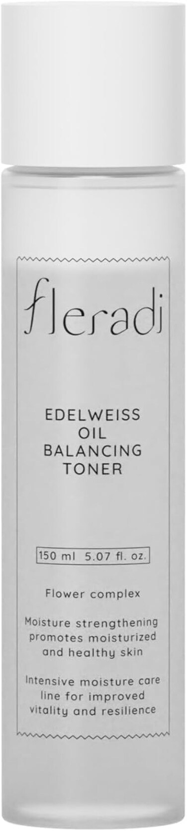 Edelweiss Oil Balancing Toner: Revitalize with 20% Edelweiss Extract - Dual Layer Hydration &amp; PH Balance, Rich in 11 Flower Extracts, 5.07 fl oz - Ideal for All Skin Types