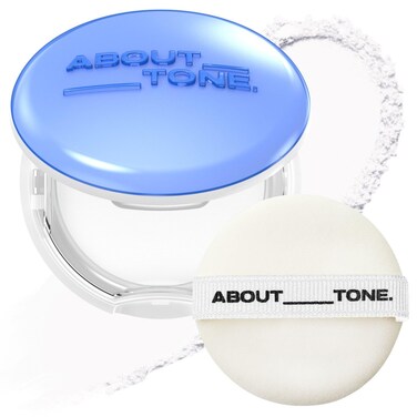 Air Fit Powder Pact 0.28oz - Makeup Fixing Pressed Powder Compact with Mirror and Puff Airy &amp; Light Texture Face Blur Setting Finishing Translucent Sebum Control Lightweight Vegan Formula