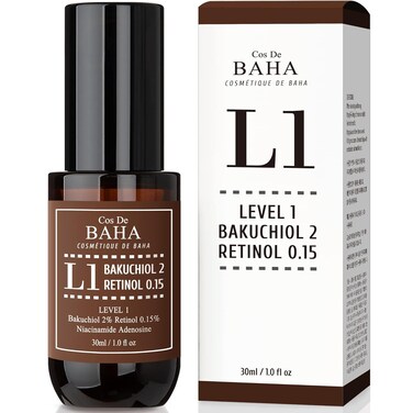 Bakuchiol 2% Serum with Retinol for Face, Anti-Aging, Hyperpigmentation and Acne Flare-Ups, 1 Fl Oz (30ml)