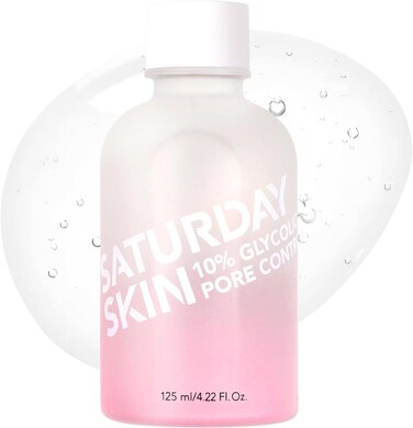 Saturday Skin Pore Clarifying Toner 10% Glycolic Acid&amp;AHA Deep Cleansing Astringent Facial Toner,Hypoallergenic Skin-Purifying Face Toner to Cleanse, Recondition and Purify Skin, Non-Comedogenic